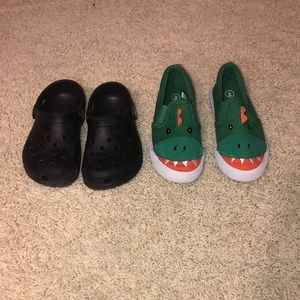Toddler shoes - 9T - Crocs and Alligator loafers